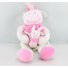 Doudou musical vache rose robe verte NICOTOY