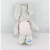 Doudou Lapin gris rose étoiles KLORANE