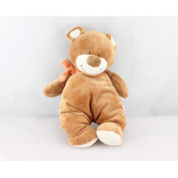 Doudou ours marron écharpe orange BENGY