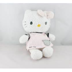 Doudou chat HELLO KITTY robe rose côtelé SANRIO LICENSE 