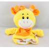 Doudou marionnette girafe jaune JEUX 2 MOMES