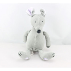 Doudou souris grise mauve OBAIBI 