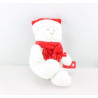 Doudou ours blanc rouge ORCHESTRA 