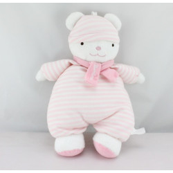 Doudou ours pyjama rose rayures luminou JEMINI