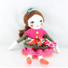 Doudou poupée robe rose kaki pois CATIMINI