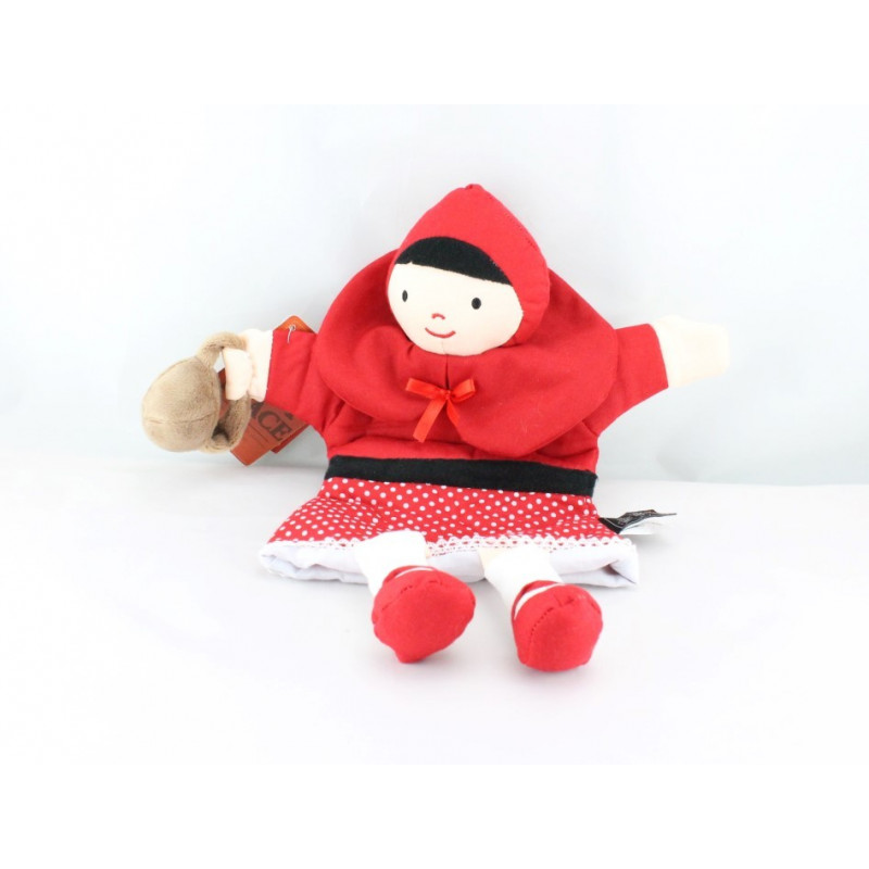 Doudou marionnette poupée chaperon rouge HISTOIRE D'OURS STUDIO