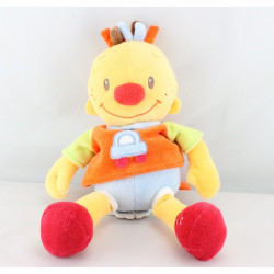Doudou musical garçon Tim orange voiture NATTOU