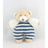 Doudou et compagnie hochet ours rayé bleu