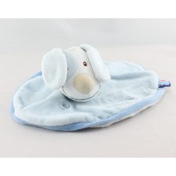 Doudou plat rond chien bleu SUCRE D'ORGE 