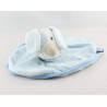 Doudou plat rond chien bleu SUCRE D'ORGE 