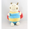 Doudou abeille jaune bleu rouge NOUNOURS