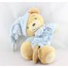 Doudou musical accordéon ours bleu blue laine KALOO