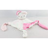 Doudou plat souris rose blanc SIPLEC
