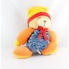 Doudou musical ours accordéon bleu orange jaune rouge KALOO