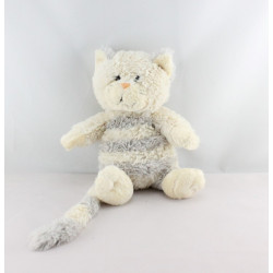 Doudou chat écru tigré gris GIPSY