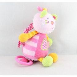 Doudou musical chat rose vert BABYSUN
