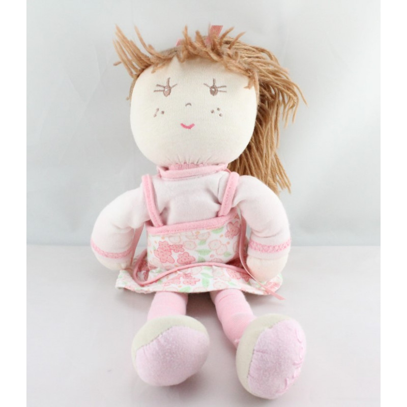 Doudou poupée rose fleurs Lilirose KALOO