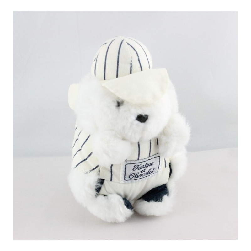 Doudou hhérisson rayé noir casquette TARTINE ET CHOCOLAT 