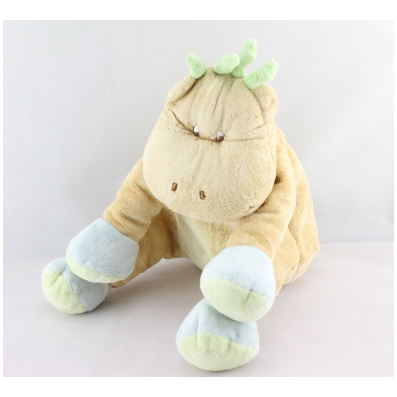 Doudou girafe beige bleu vert KIABI BEBE