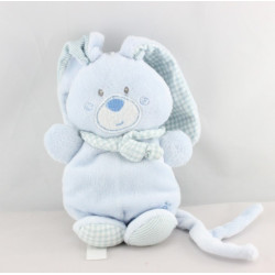 Doudou lapin bleu attache tétine BERLINGOT