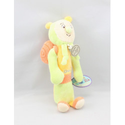Doudou et compagnie baton pouet escargot Choco vert orange