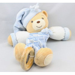 Doudou musical accordéon ours bleu rayé blue KALOO