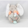 Doudou éléphant girs orange bleu mauve Bubbles NATTOU