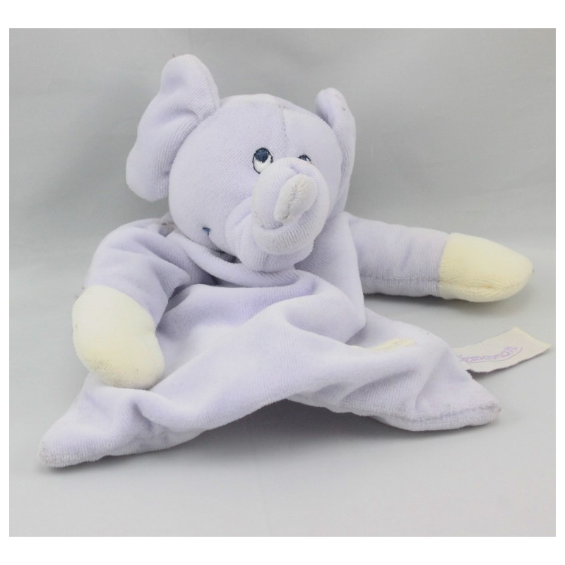 Doudou plat éléphant mauve TIAMO