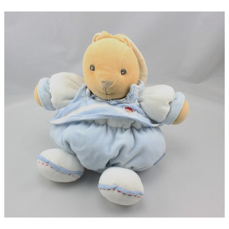 Doudou patapouf lapin bleu blue laine enfant KALOO