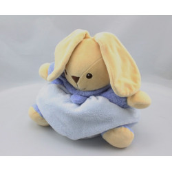Doudou boule lapin bleu mauve NOUNOURS