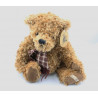 Peluche ours marron écharpe à carreaux LOUISE MANSEN