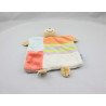 Doudou plat ours patchwork orange bleu blanc rouge vert 123 KALOO 