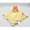 Doudou plat chat orange jaune NICOTOY