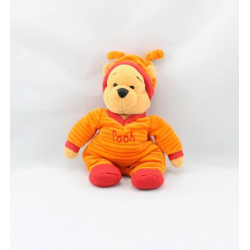 Doudou winnie pyjama rayé orange rouge DISNEY 