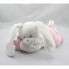 Doudou musical lapin rose blanc pois étoile TEX BABY