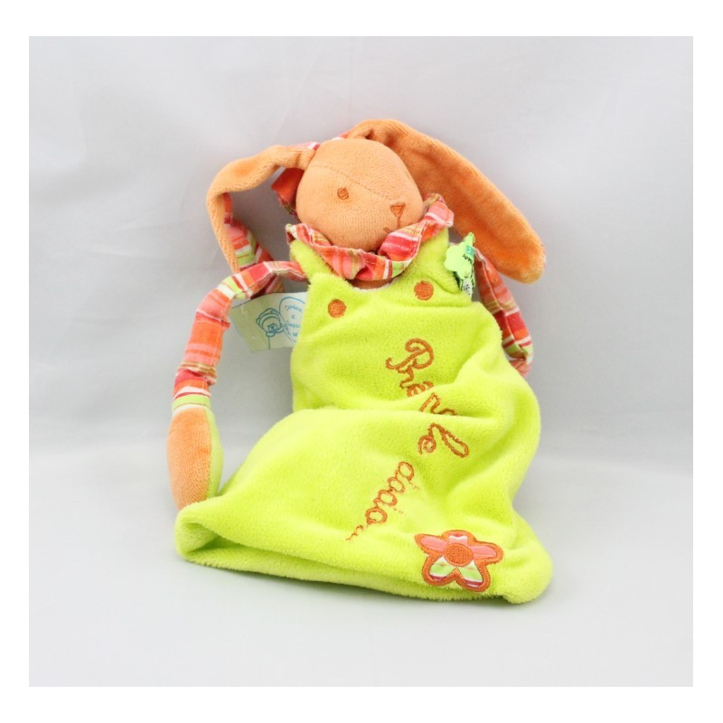 Doudou et compagnie lapin orange gigoteuse verte Prêt pour le dodo Tatoo