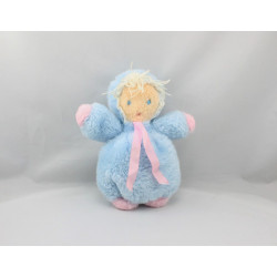 Ancienne peluche poupée bleu rose NOUNOURS