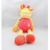 Doudou vache jaune rouge orange fleur DOUKIDOU