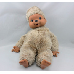 Ancienne Peluche Singe Kiki beige Vintage 30 cm