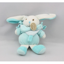 Doudou et compagnie petit lapin bleu ciel