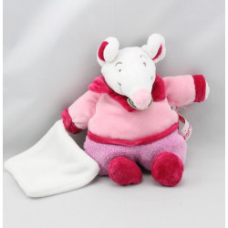 Doudou et compagnie hochet souris rose mouchoir Graines de doudou 