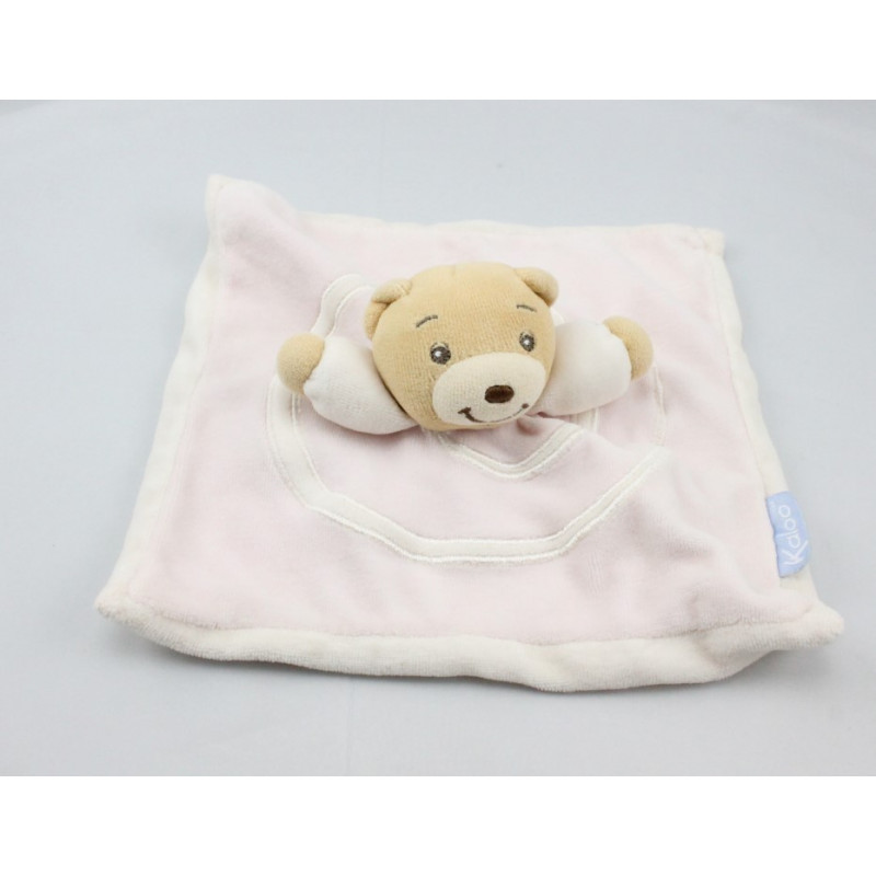 Doudou plat ours rose spirale Candies KALOO
