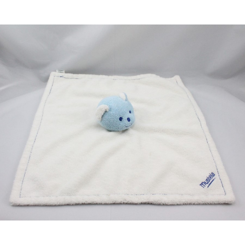 Doudou Plat blanc Ours musti MUSTELA