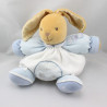 Doudou lapin blanc bleu voiture KALOO