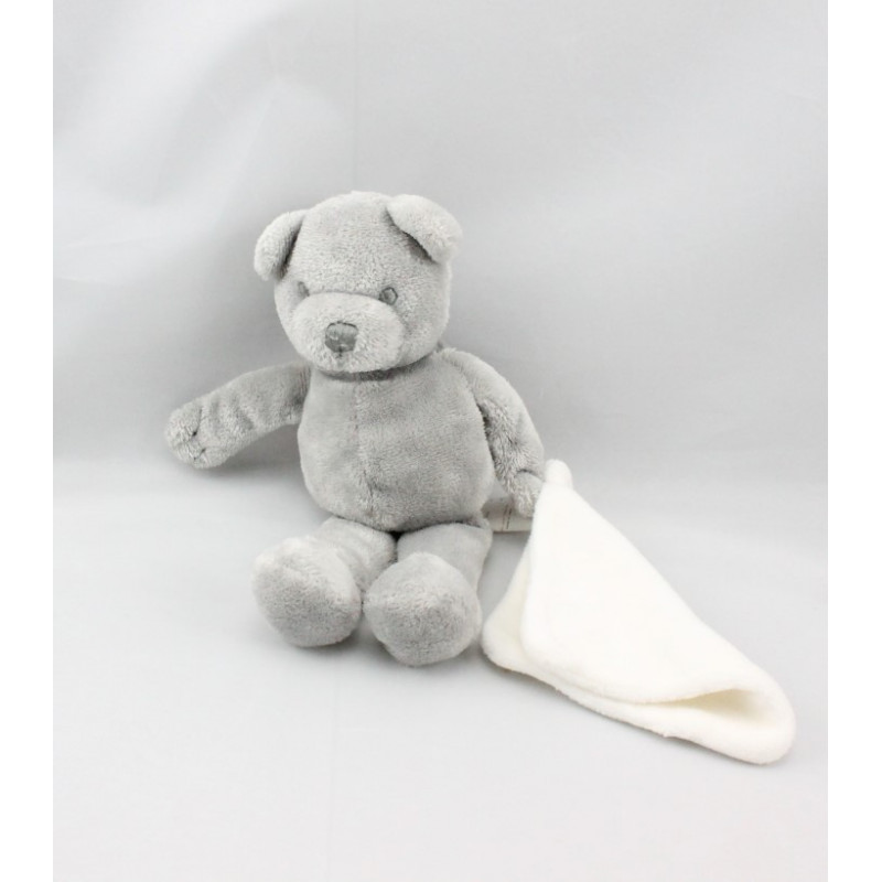 Doudou ours gris mouchoir JACADI