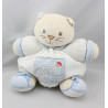 Doudou patapouf chat blanc bleu enfant KALOO