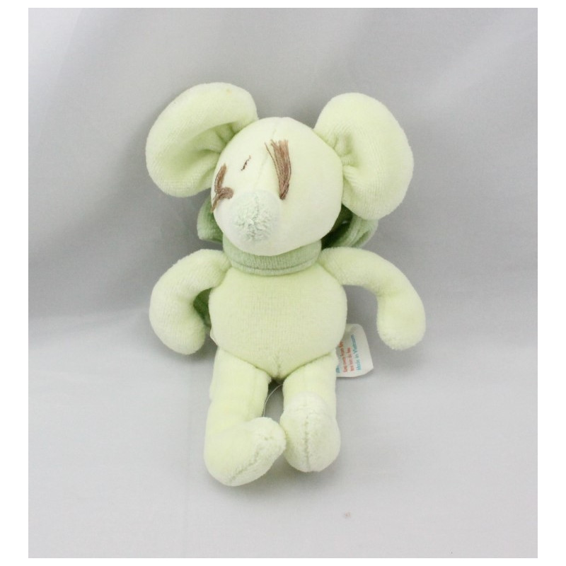 Mini Doudou souris verte JACADI 