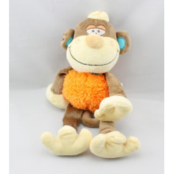 Doudou singe marron orange BENGY