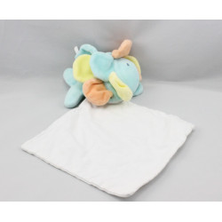 Doudou poisson bleu jaune orange mouchoir BERLINGOT