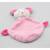 Doudou plat souris rose coeurs nuage SUCRE D'ORGE